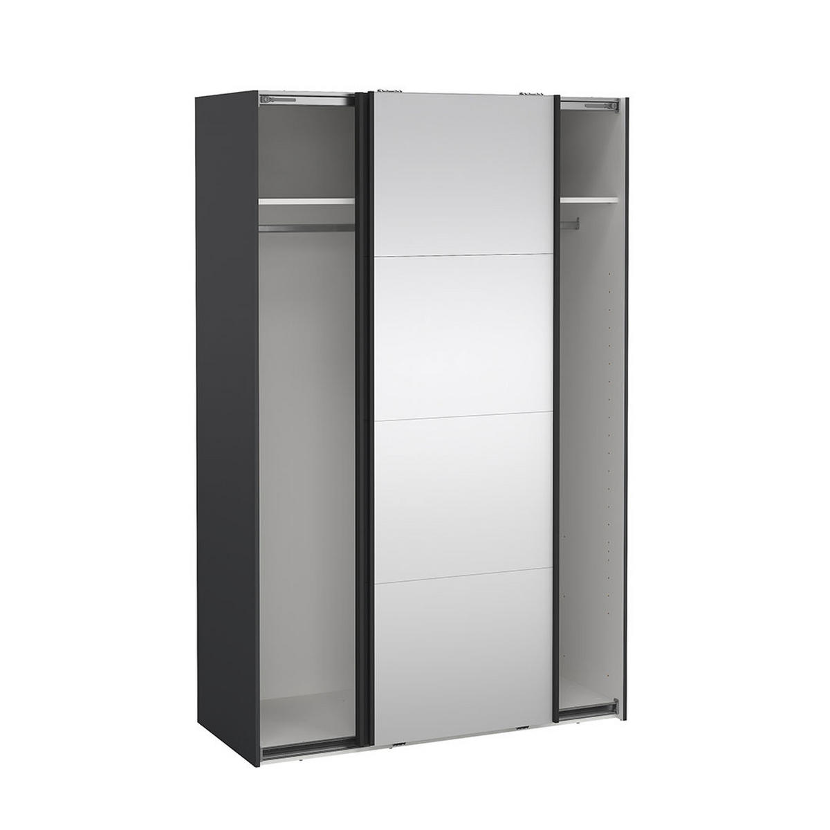 SCHIEBETÜRENSCHRANK, Bergamo, Grau, Holzwerkstoff, 139 x 67 x 221 cm - Grau, Holzwerkstoff (139/221/67cm) - ebuy24