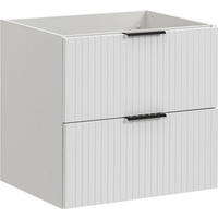 WASCHBECKENUNTERSCHRANK Niva hängend mit Rillenfronten in Weiß, 60/57/46 cm - Multicolor/Weiß, Holzwerkstoff/Kunststoff (60/57/46cm) - WFL GROUP