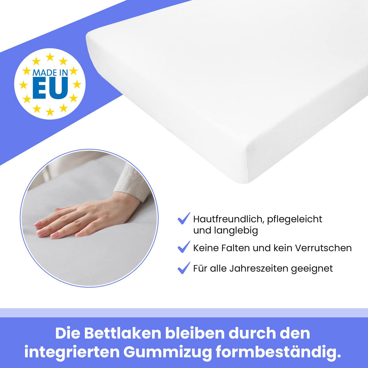 SPANNBETTLAKEN 60/120 cm, Baumwolle Elastisch 100 % Baumwolle Weiß - Weiß, Textil (60/120cm) - Best For Home