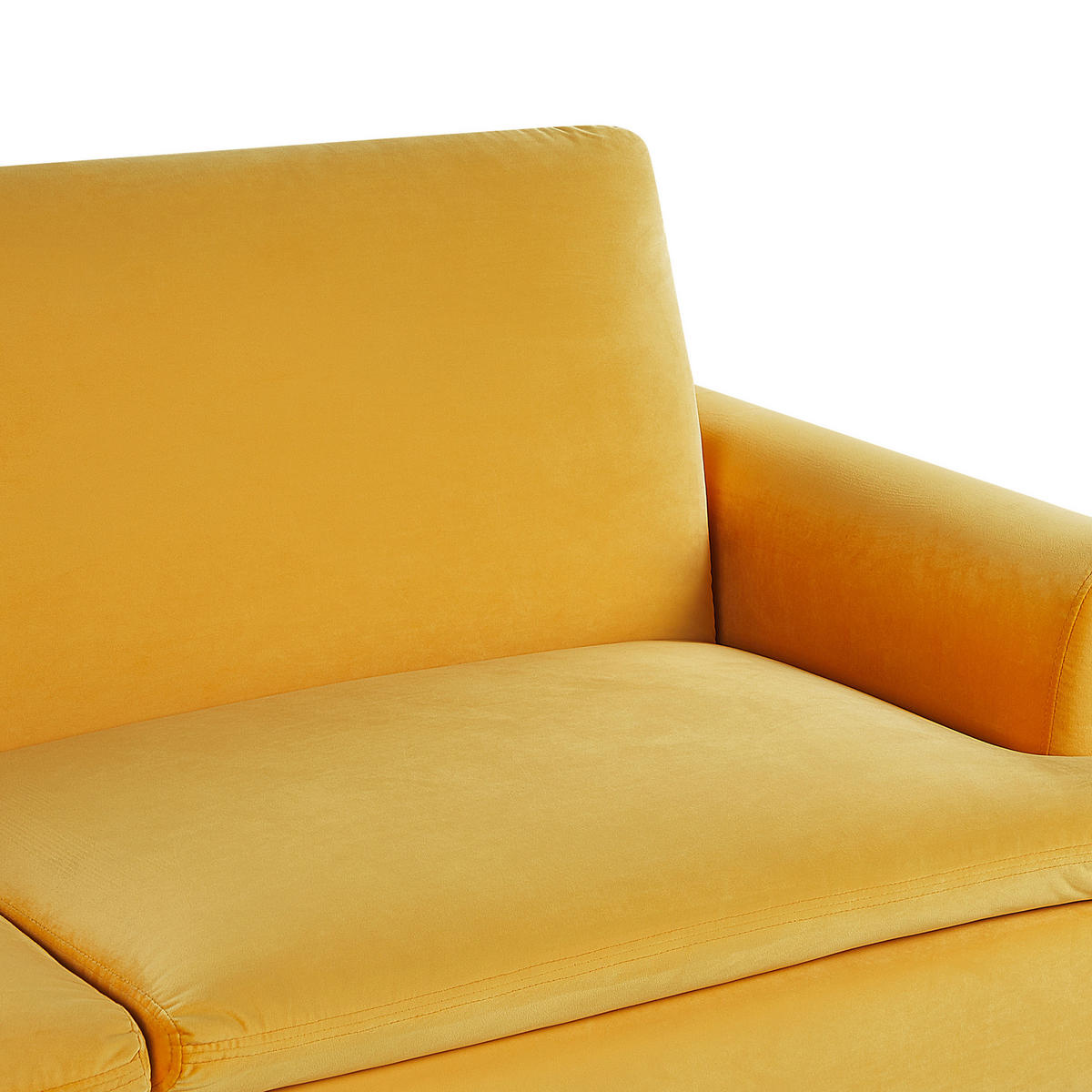 3-SITZER-SCHLAFSOFA Samtstoff Gelb Vettre - Gelb, Textil (210/88/84cm) - Beliani