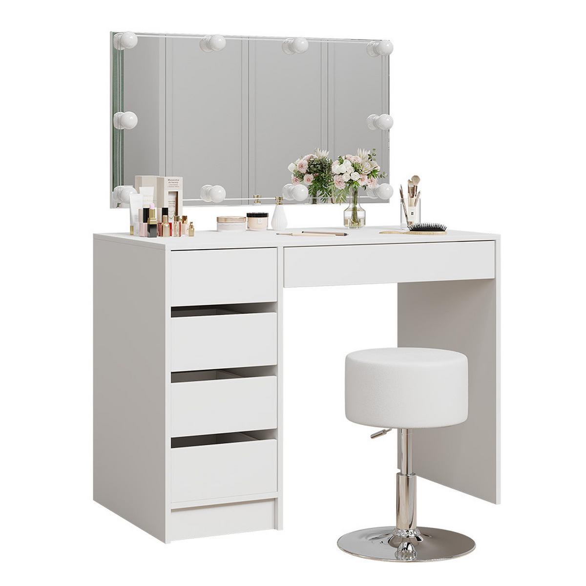 TOALETNÍ STOLEK Thalia Bílá - bílá, kompozitní dřevo (100/75.5/50cm) - Vicco