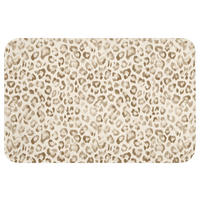KOUPELNOVÁ PŘEDLOŽKA Leopard - Classic - Béžová 60x40 cm - světle hnědá, textil/plast (60/40cm)