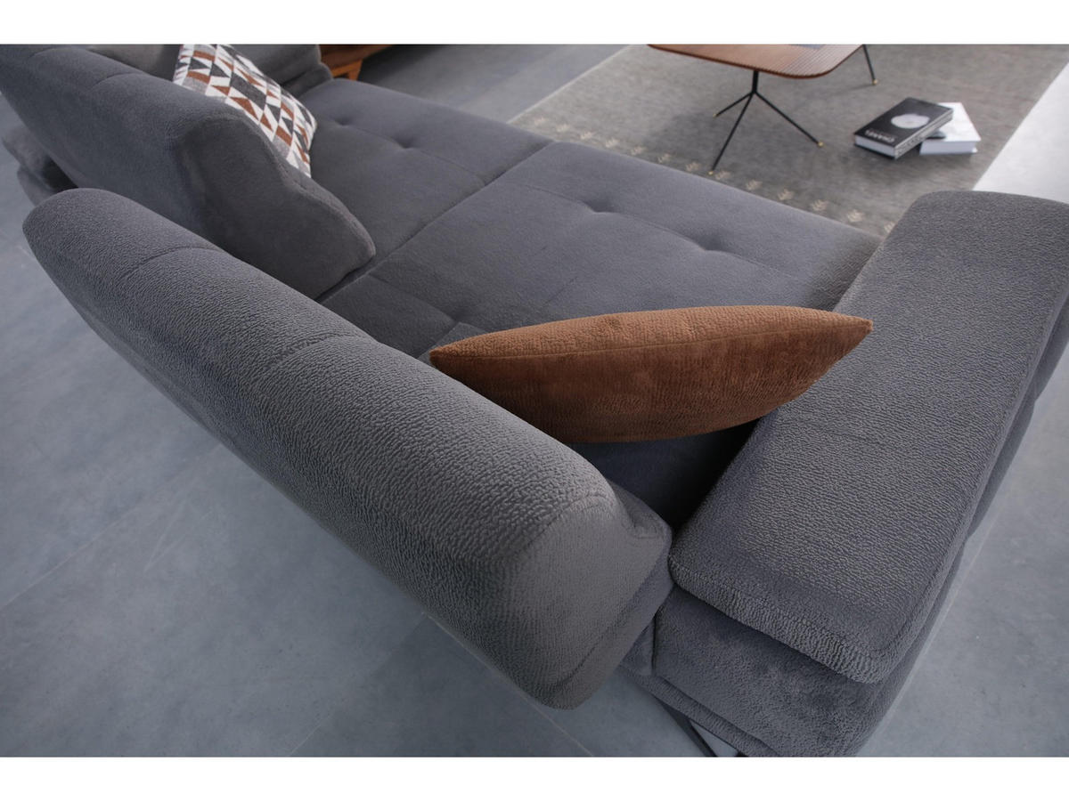 SOFA New Oase 2-Sitzer Webstoff Beige - Beige, Textil/Metall (195/89/98cm)