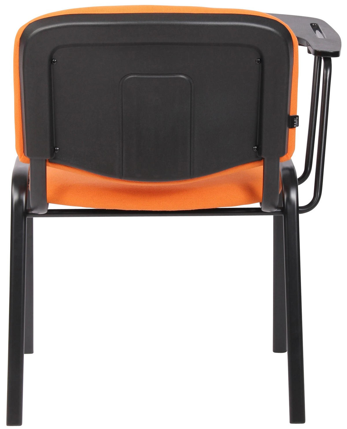 BESUCHERSTUHL 4er Set Stoff orange - Schwarz/Orange, Textil/Metall (53/81/71cm) - CLP