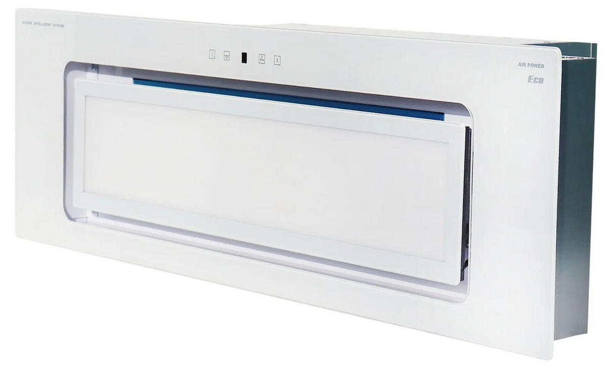 DECKENHAUBE EA 946 W Eco, Weißes Glas, 90 cm - Weiß, Glas (90/30.7/29.6cm) - Kaiser Küchengeräte