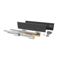 AUSSENSCHUBLADE Concept 30Kg Höhe 138mm, Tiefe 300mm, Stahl, Anthrazitgrau - Anthrazit, Metall (23/6/32cm) - EMUCA