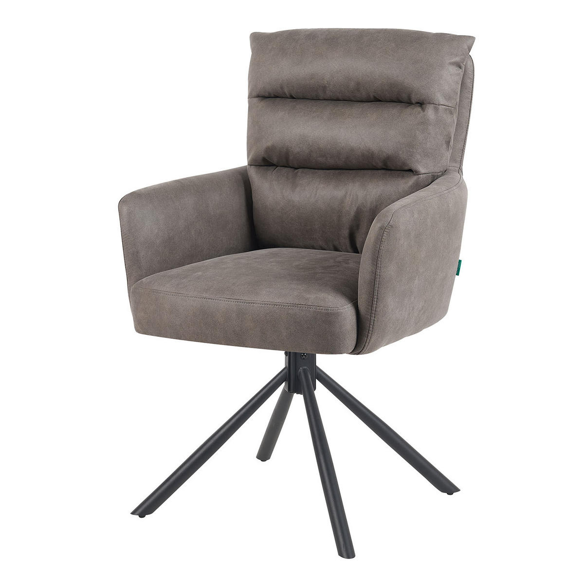 ARMLEHNSTUHL Mika-Jana 2er-Set - Taupe/Schwarz, Textil/Metall (59/94/66cm) - DUBI Möbel