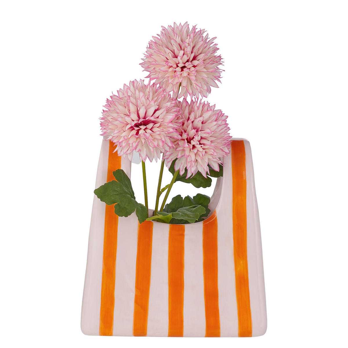 KERMAIKVASE Shoppiung Bag - Beige/Orange, Stein (22cm) - Butlers