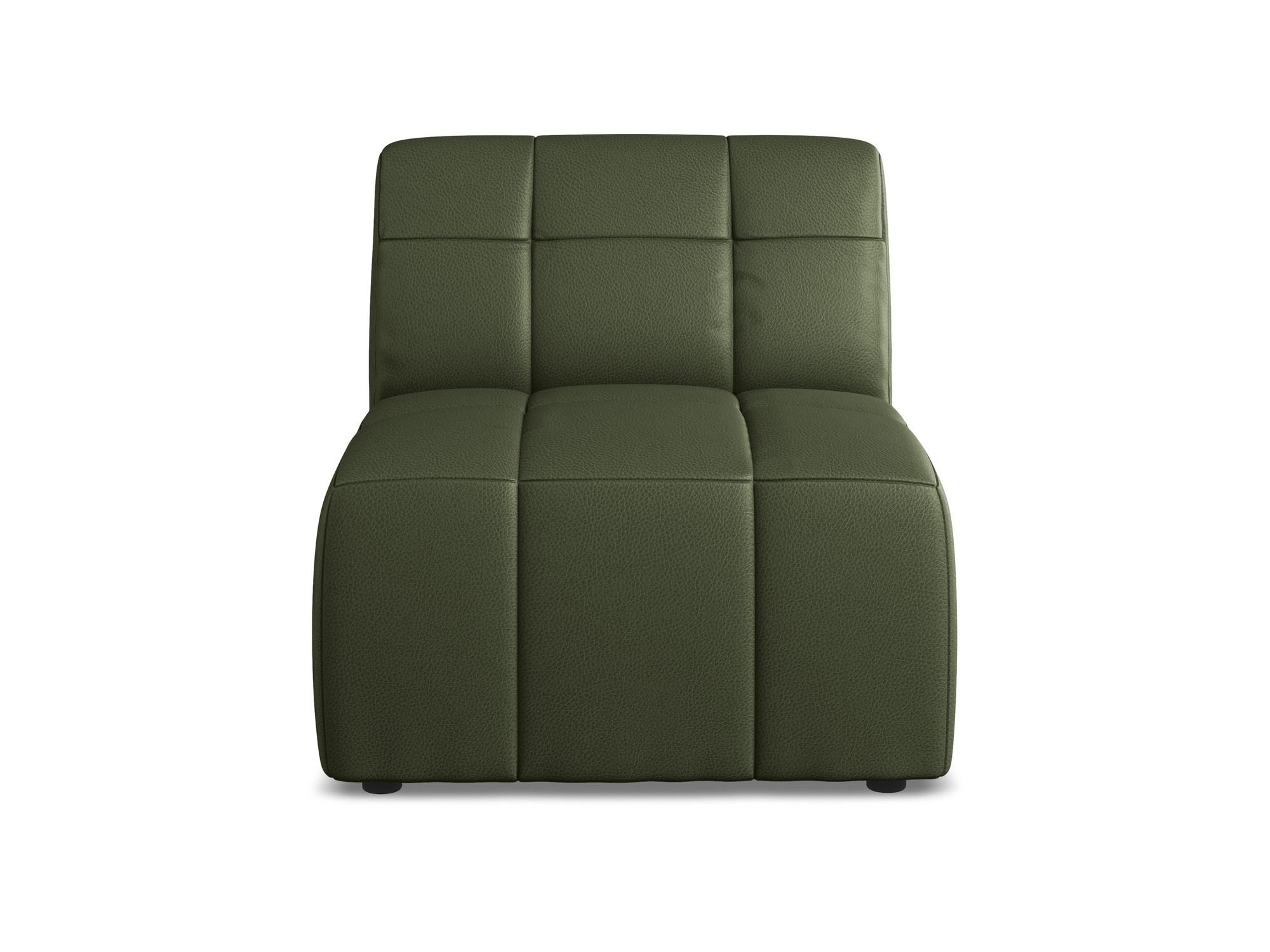 SOFAELEMENT Kunstleder Grün - Schwarz/Grün, Holzwerkstoff/Kunststoff (75/77/90cm) - Makamii