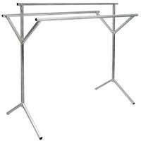 KLEIDERSTÄNDER mit 3 Aufhängestangen, 150/67/133 cm, Silber - Silberfarben, Metall (67/133/150cm) - eyepower