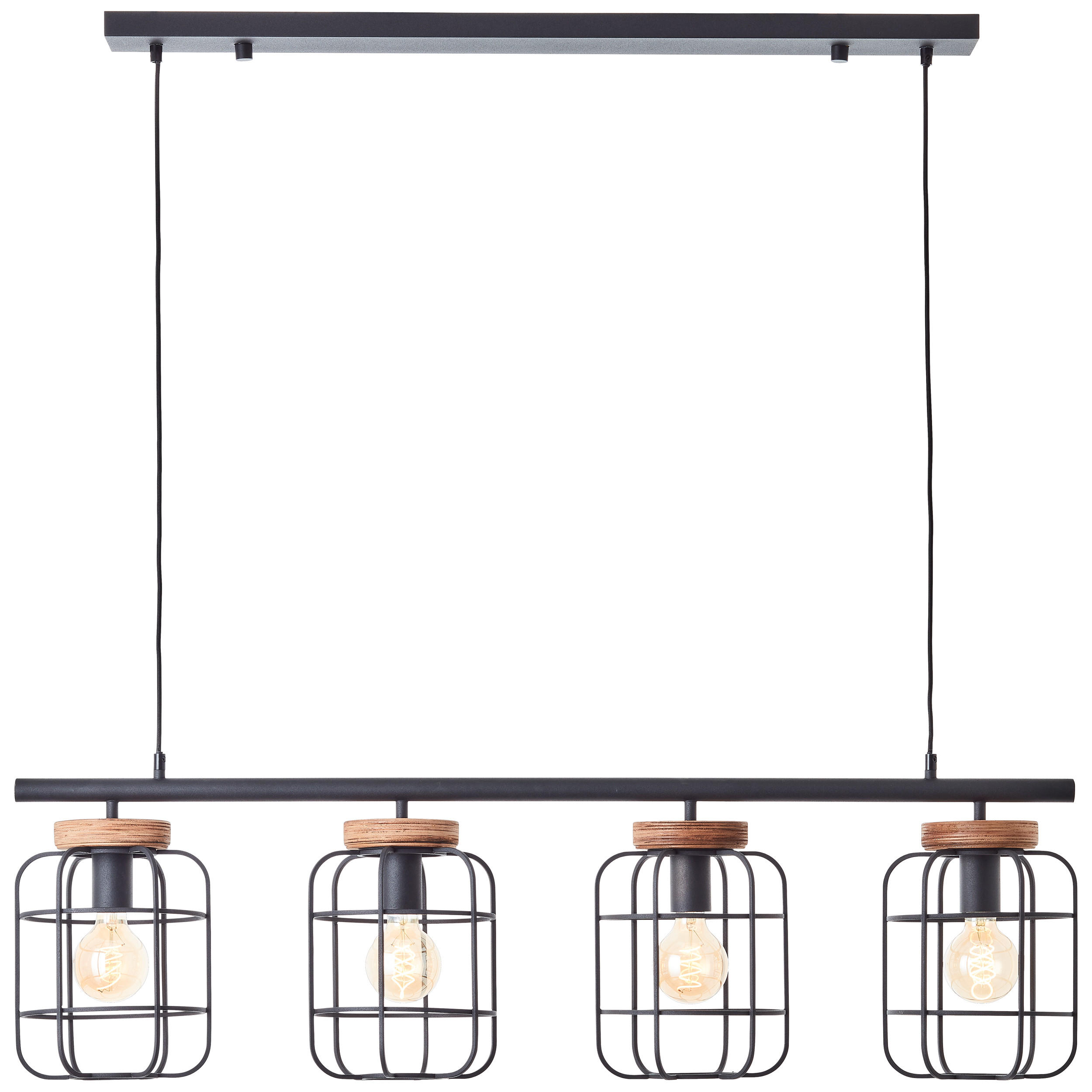 Brilliant Pendelleuchte Schwarz 20x157.5x115 cm