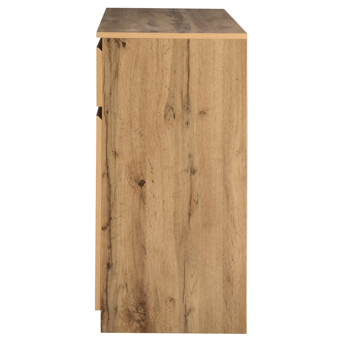 SIDEBOARD Holzoptik 3 Türen 3 Schubladen 135x40x81cm - Naturfarben, Holzwerkstoff (40/81/135cm) - FLIEKS