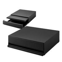 ARBEITSPLATTEN-AUSZIEHTABLETT Tower schwarz 45/13/37 cm mit 1 Schublade - Schwarz, Metall (45/13/37cm) - Yamazaki