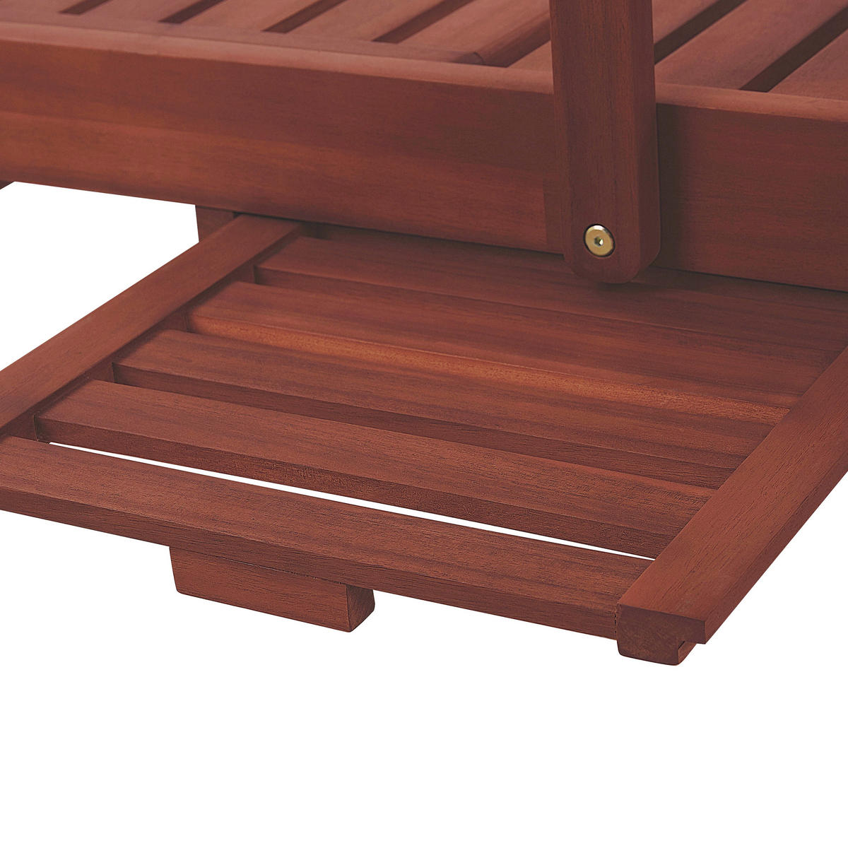 GARTENLIEGE dunkelbraun Toscana - Dunkelbraun, Holz (64/74/196cm) - Beliani