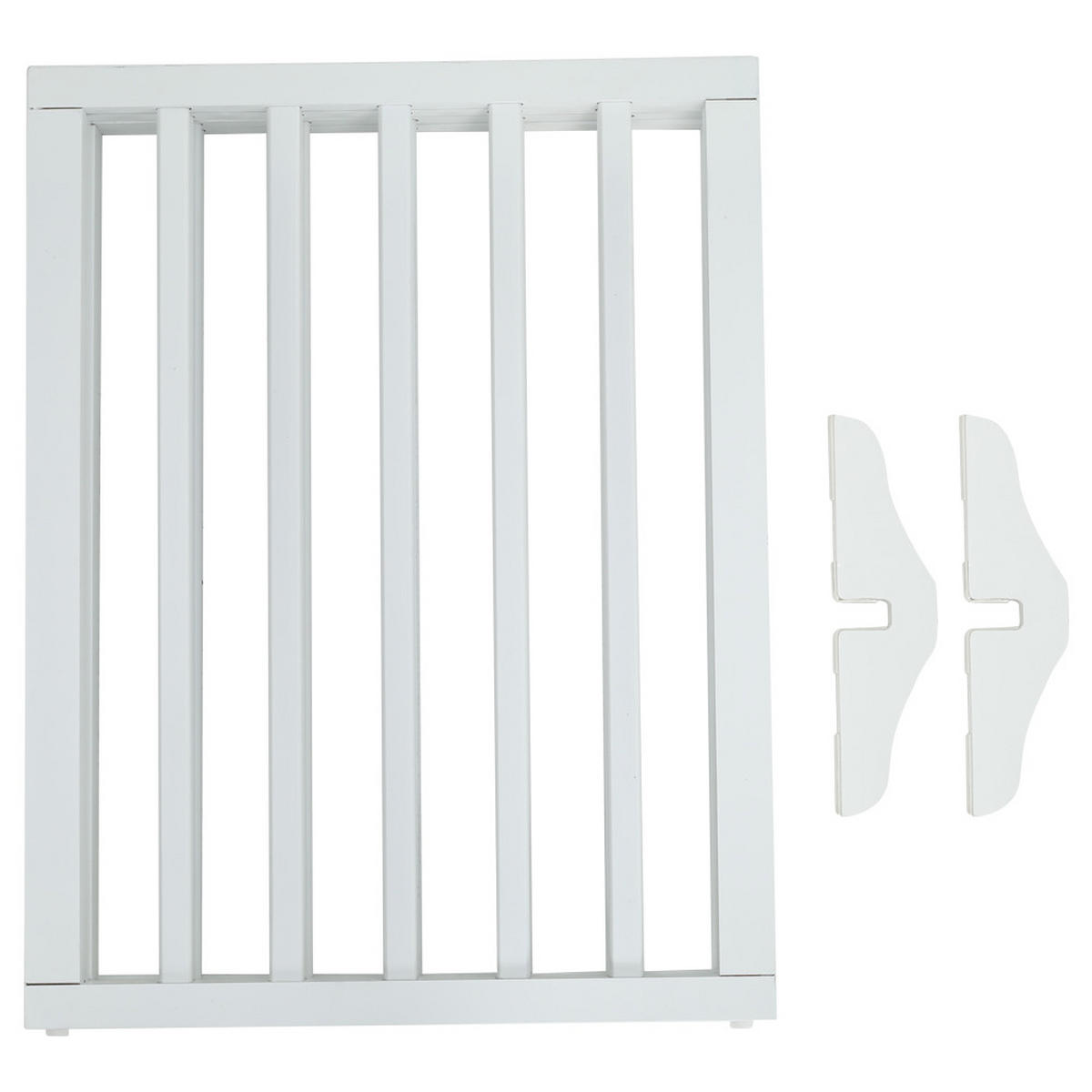HAUSTIERGITTER aus MDF in weiß faltbar Z-förmig freistehend für Türdurchgang & Treppenschutz 139 x60,5 cm - Weiß, Holzwerkstoff (60.5/60.5/139cm) - Livingandhome