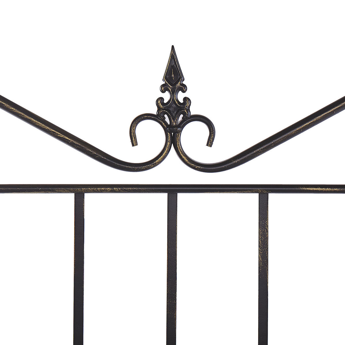 GARTENREGAL schwarz Metall 4 Ablageflächen klappbar Pavona - Schwarz, Metall (94/170/50cm) - Beliani