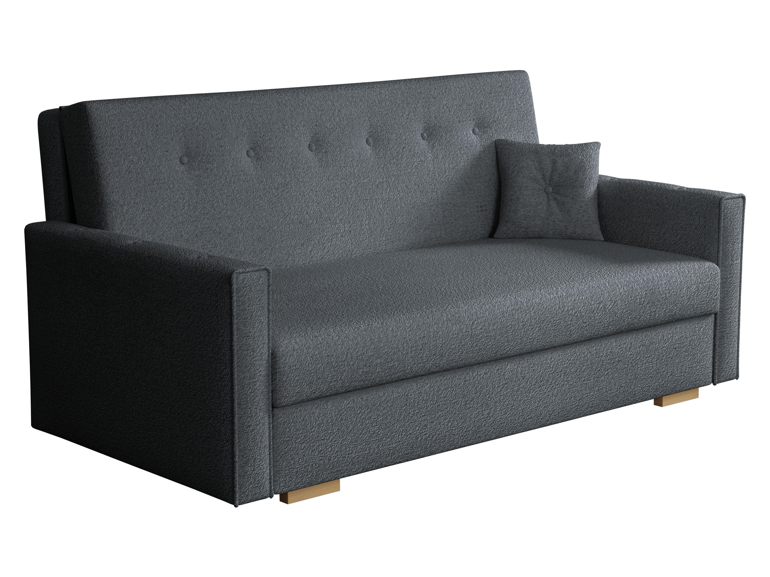 SCHLAFSOFA Viva Sonic IV - Dunkelgrau/Schwarz, Holz/Textil (173/85/100cm) - MIRJAN24