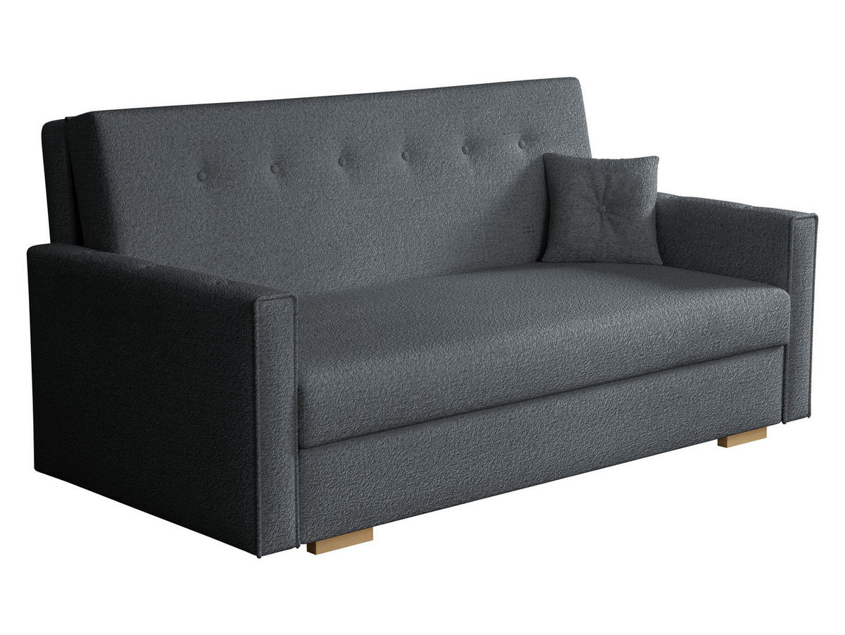 SCHLAFSOFA Viva Sonic IV - Dunkelgrau/Schwarz, Holz/Textil (173/85/100cm) - MIRJAN24
