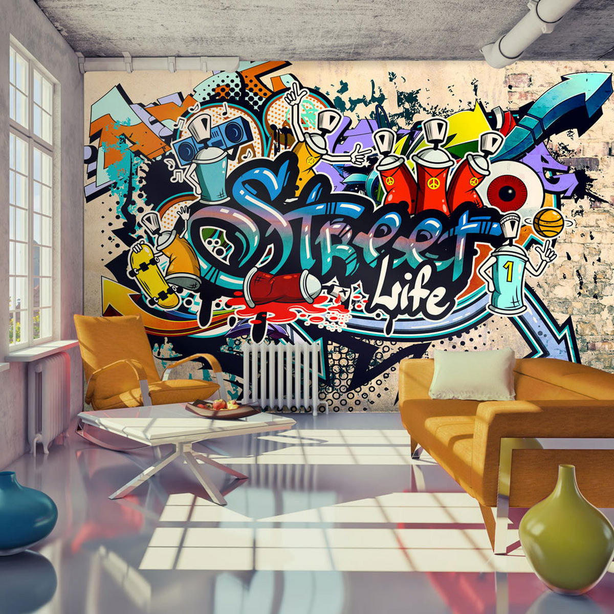 VLIESTAPETE 100/70 cm - Multicolor, Textil (100/1cm) - KUNSTLOFT
