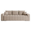 SCHLAFSOFA Pufetto Boucle - Beige/Silberfarben, Holz/Textil (244/86/90cm) - MIRJAN24