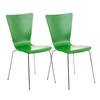 BESUCHERSTUHL Almere - 2er Set grün - Grün, Holz (43/84/50cm) - TPFLiving