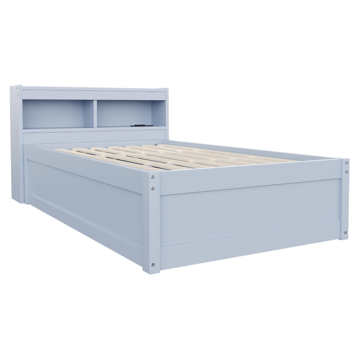 STAURAUMBETT 90/200 cm DE-32627 mit LED Grau - Grau, Holzwerkstoff (90/200cm) - ComfortXL