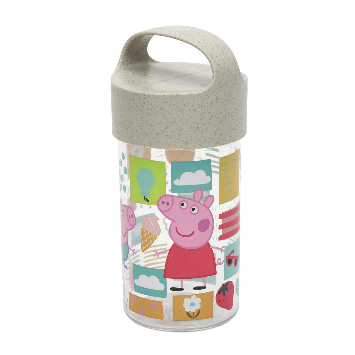 SNACK-/TRINKBEHÄLTER Buddy Peppa Pig 500 ml - Beige, Kunststoff (8.1/17.7/8.1cm)