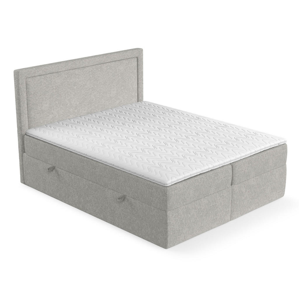 Thumbnail - Maison de Reve Boxbett, Hellgrau, Textil, Buche, Kiefer, H3, Höhe ca. 20 cm, 160x200 cm, Oeko-Tex® Standard 100, Reach, ...
