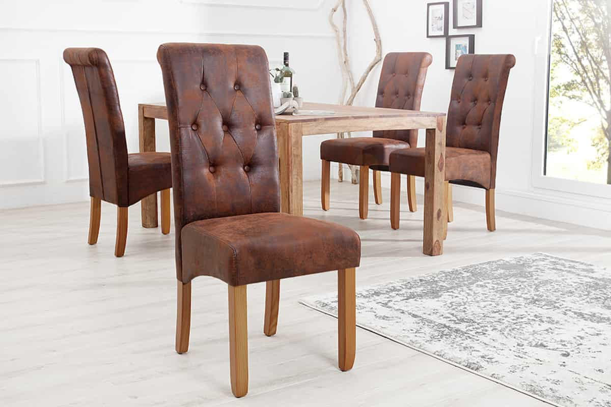 STUHL CASA Microfaser Braun 110 cm - Braun, Holz/Textil (45/110/50cm) - riess-ambiente