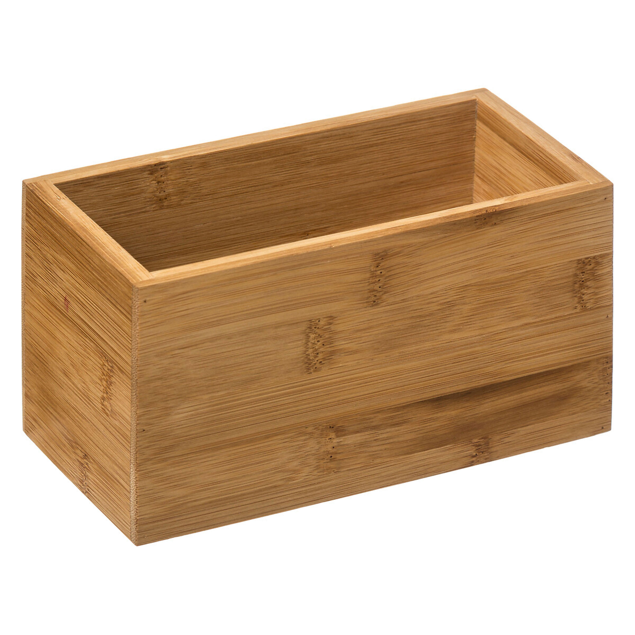KOSMETIK-ORGANIZER, Bambus, MDF, Braun, 18 x 9 cm - Braun, Holz (9/9.5/18cm) - 5five Simply Smart