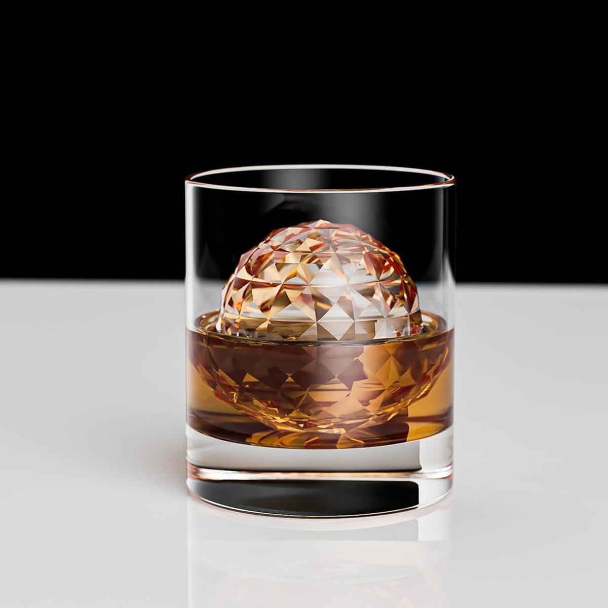EISWÜRFELFORM Kugel Silikon 6 cm 2-teiliges Set - Transparent, Kunststoff (18.7/12/21.6cm)