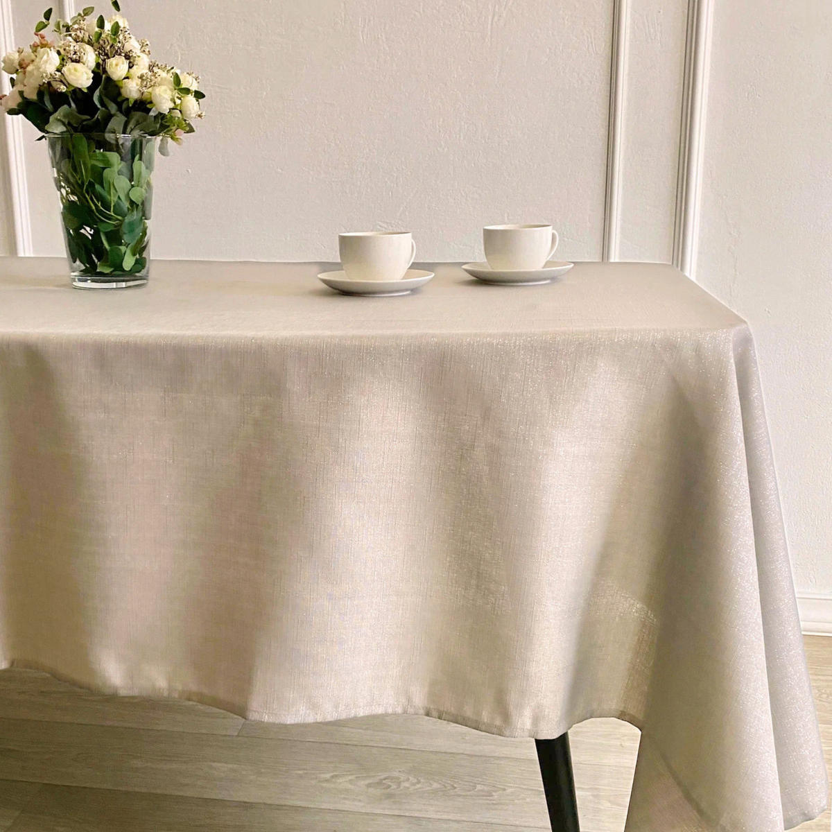TISCHDECKE Mira. Bio-Baumwolle und Leinen. 170x300 cm. Beige. - Beige, Textil (170/300cm) - SOWL