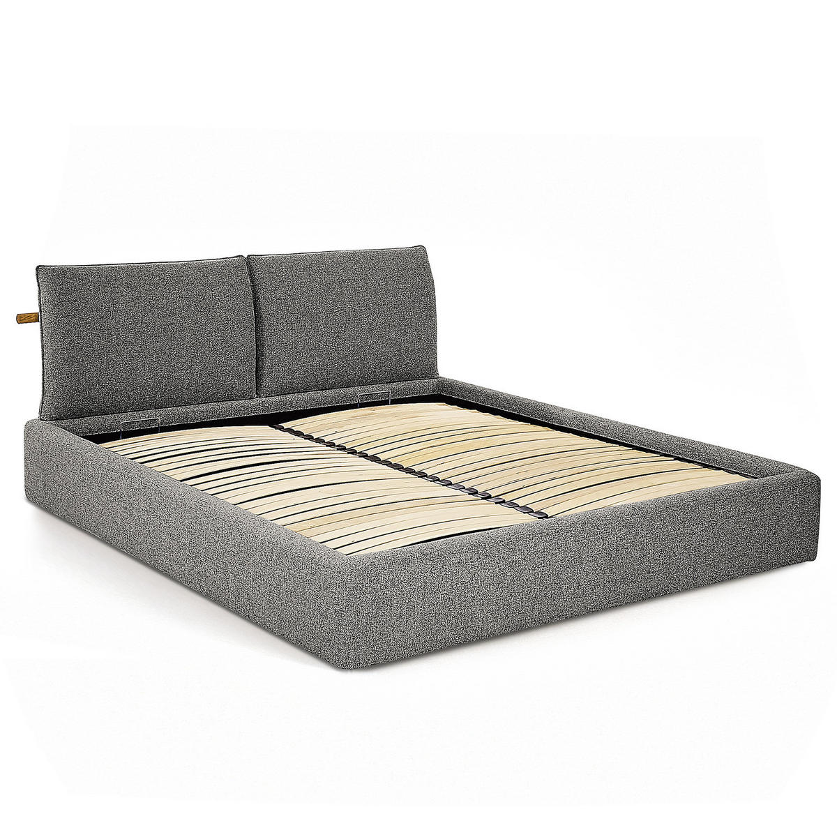 POLSTERBETT - Anthrazit, Textil (200/200cm) - home24