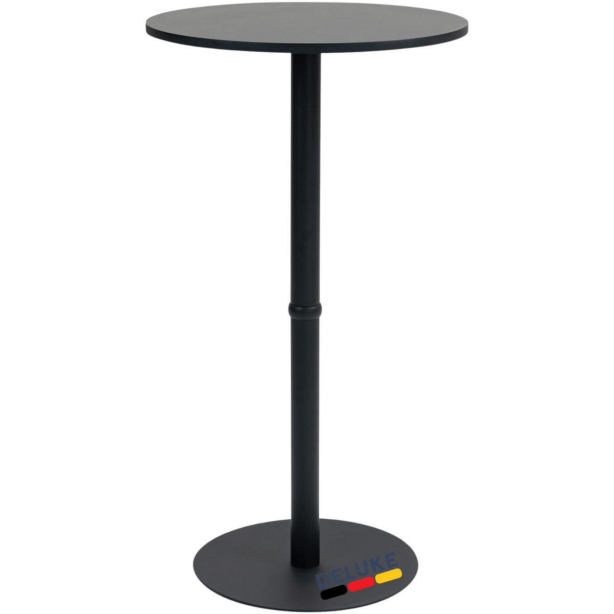 STEHTISCH rund Ø 60 cm CAHNI 110x60 cm Schwarz - Schwarz, Metall (60/60/110cm) - DELUKE