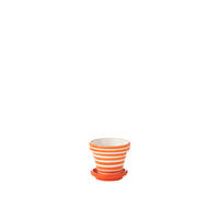 BLUMENTOPF GRANADA STRIPES - Töpferei - Orange - XS - Ø 17 cm - Multicolor, Keramik (17/15cm) - J-Line