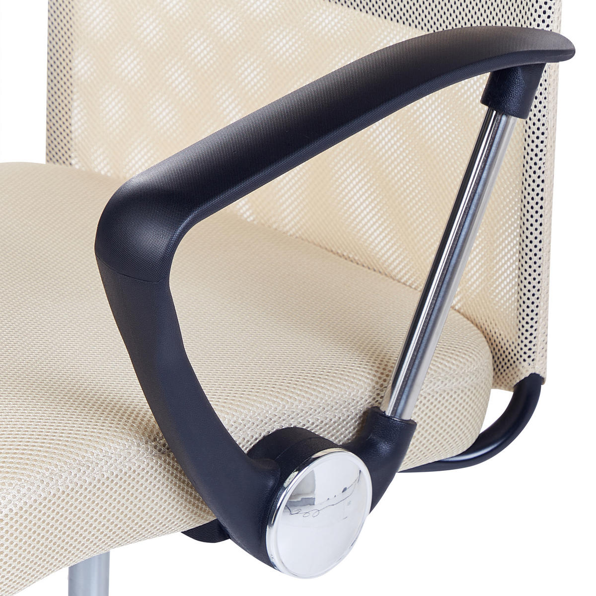BÜROSTUHL Polyester Beige Design - Beige, Kunststoff/Textil (63/114/63cm) - Beliani