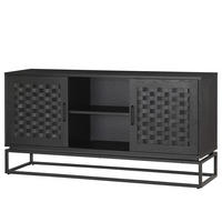 SIDEBOARD mit 2 Türen - Holzwerkstoff / Metall - Schwarz, Holzwerkstoff/Metall (150/75/40cm) - home24