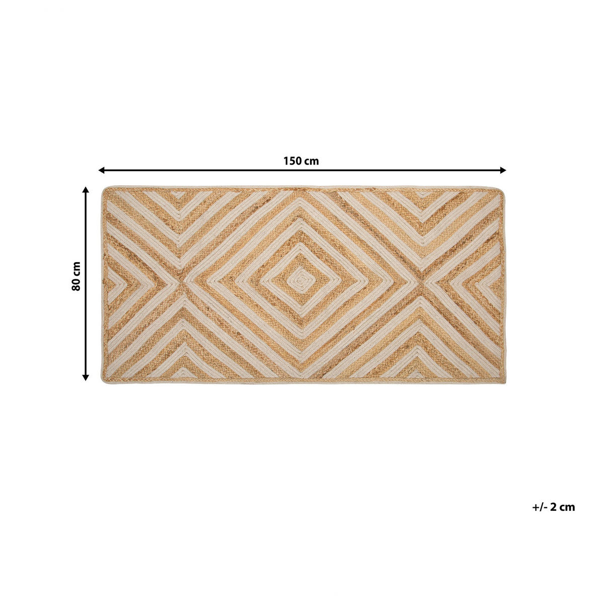 KURZFLOR-TEPPICH Pirli 150/80 cm - Beige, Textil (80/150cm) - Beliani