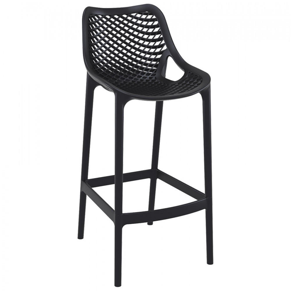 BARHOCKER Schwarz 45x105x53cm - Schwarz, Kunststoff (45/105/53cm) - AlterEgo