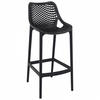 BARHOCKER Schwarz 45x105x53cm - Schwarz, Kunststoff (45/105/53cm) - AlterEgo