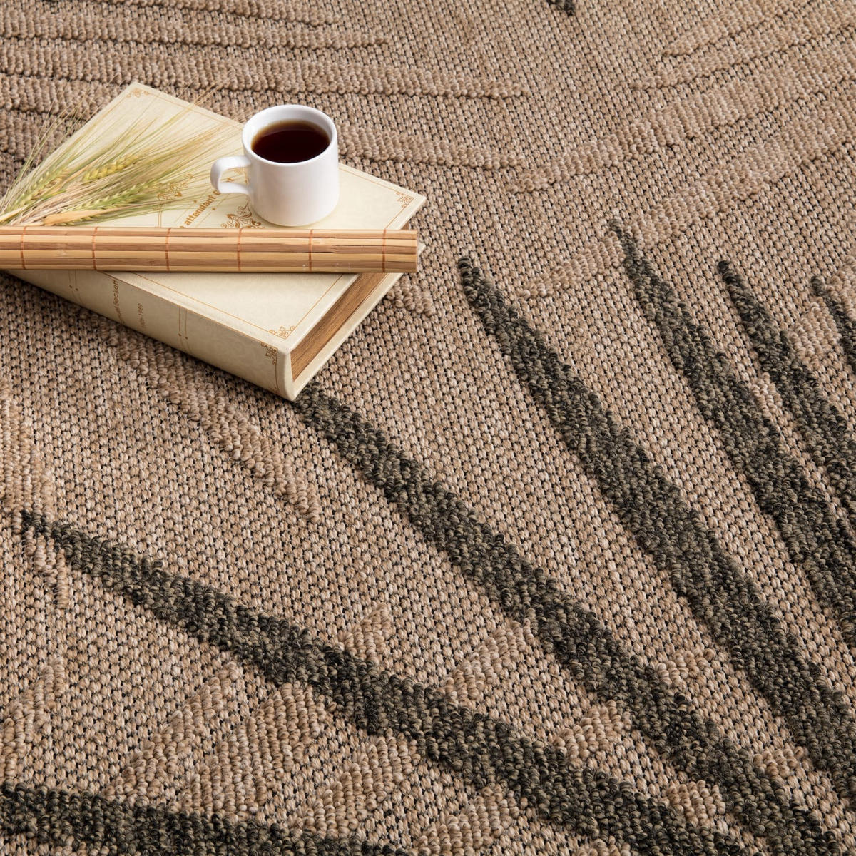 OUTDOORTEPPICH Blatt Beige 240 x 340 cm - Beige, Kunststoff (240/340cm) - TT Home