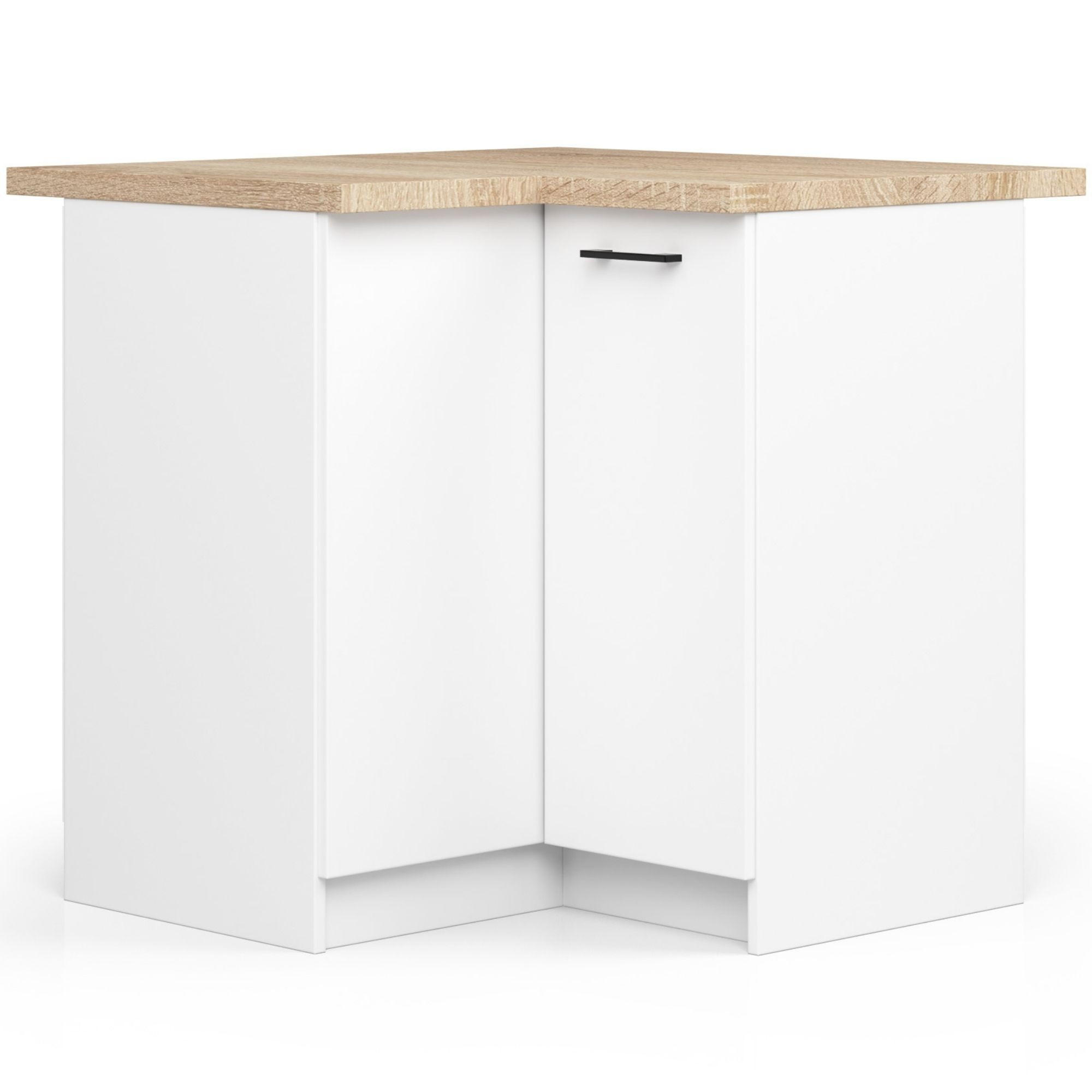 Akord Küchenschrank Weiß 90x85x46 cm