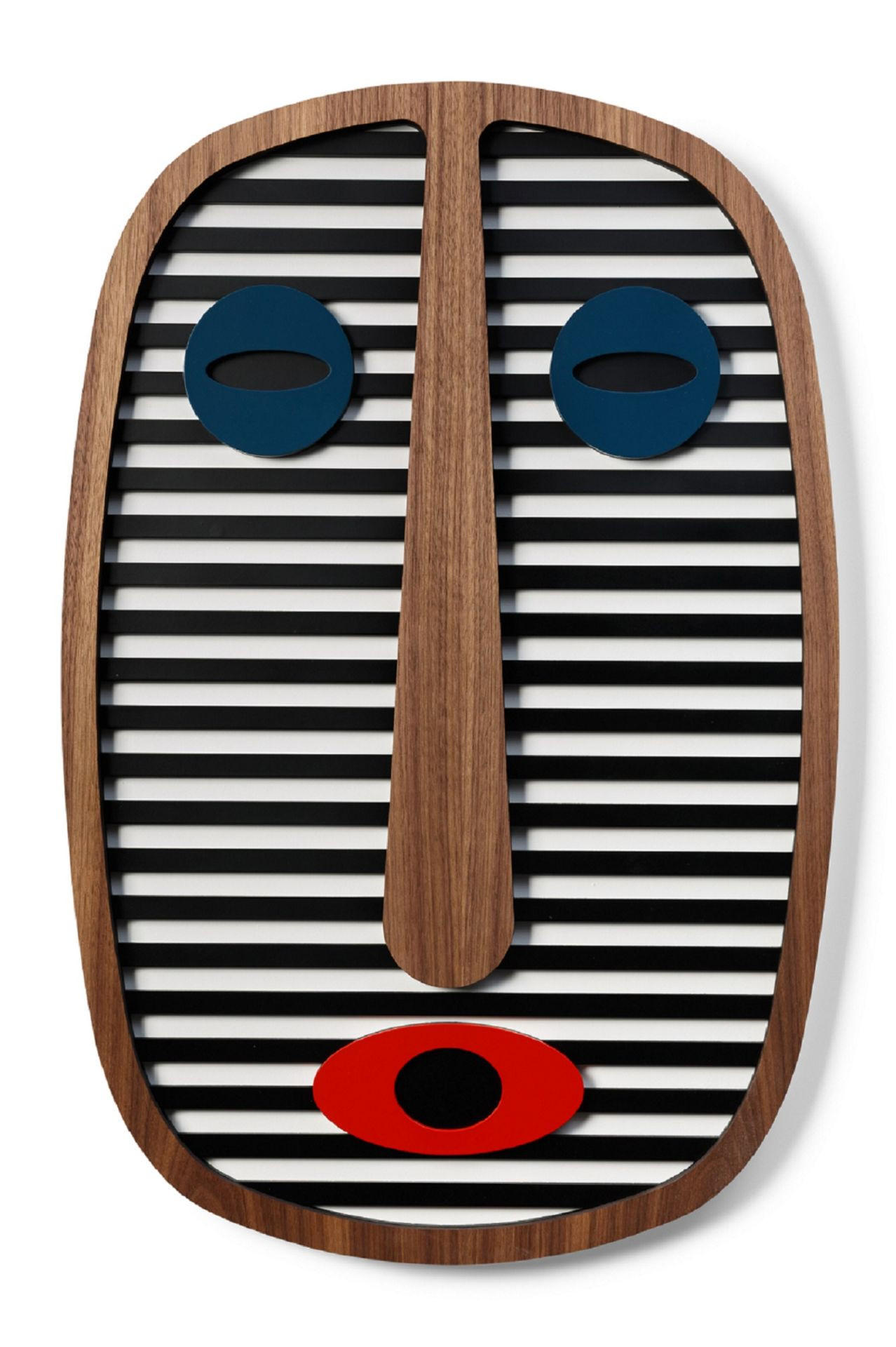 WANDDEKO MASKE 43/64 cm - Rot, Holzwerkstoff/Kunststoff (43/64/1cm) - KUNSTLOFT