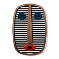 WANDDEKO MASKE 43/64 cm - Rot, Holzwerkstoff/Kunststoff (43/64/1cm) - KUNSTLOFT