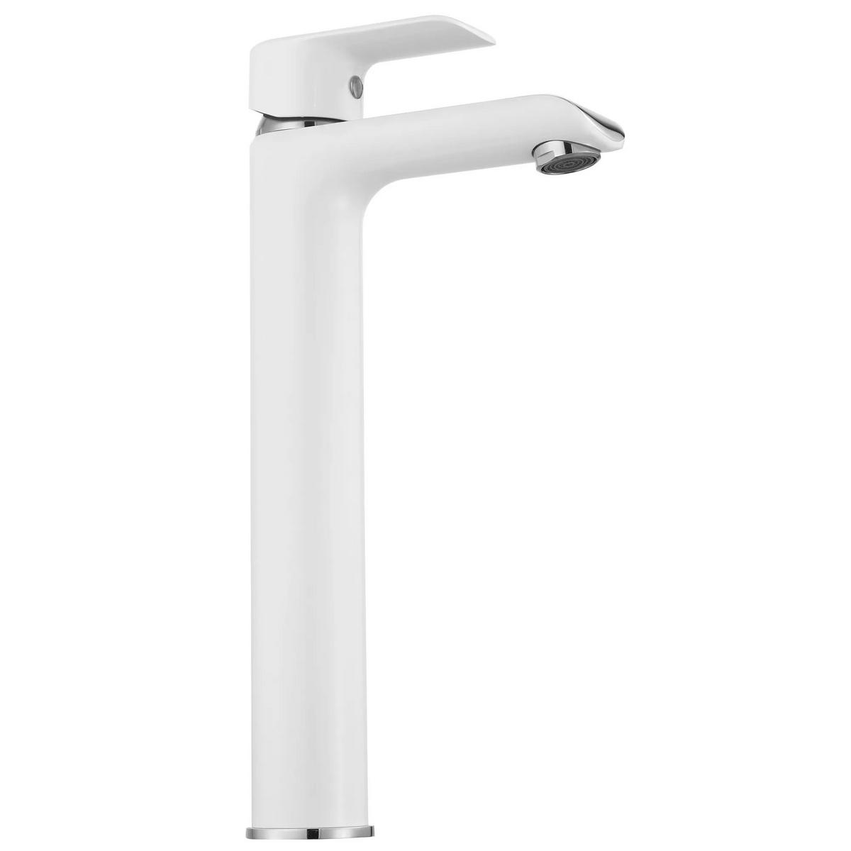 WASCHBECKENARMATUR Rea Bloom White Chrom High - Weiß, Metall (4.8/30/15cm) - REA