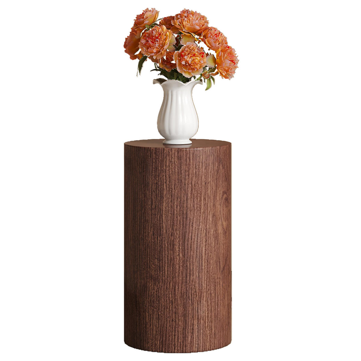 KLUBSKA miza iz MDF, premer/višina: 30/55 cm, orehove barve - barva oreha, leseni material (30/30/55cm) - BEAOK