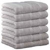 GÄSTETUCH 6er Pack 100% Baumwolle, Silber, 30 x 50 cm - Silberfarben, Naturmaterialien (30/40cm) - Cawoe