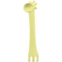 BABYLÖFFEL Silikonlöffel Giraffe gelb Silikon, Griff, ab 4 Monate, ab 4 Monaten, leicht zu reinigen - Gelb, Kunststoff (4/2/15cm) - Kikka boo