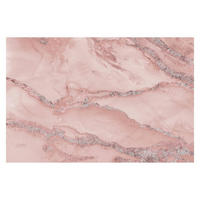 FOTOTAPETE Farbexperimente Marmor Rose und Glitzer 336/225 cm - Rosa, Papier (336/225cm) - Bilderwelten