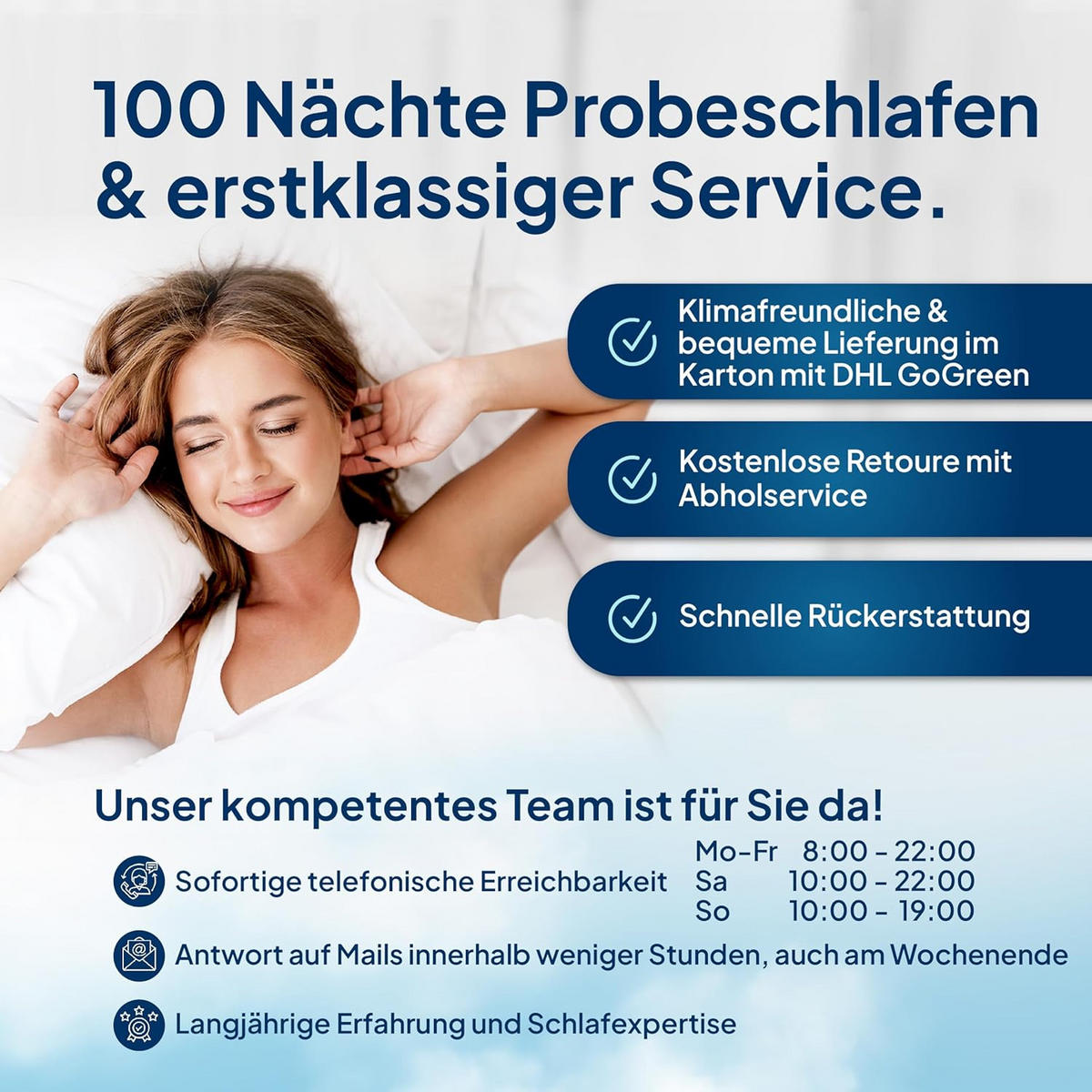 TASCHENFEDERKERNMATRATZE 100/200 cm H2 - 20cm Höhe & Toledo Bezug - Weiß, Textil (100/200cm) - AM Qualitätsmatratzen